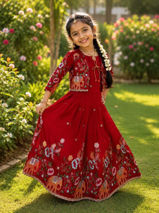 Chandramamma Vichitra Silk Wholesale kids clothing suppliers in Gujarat